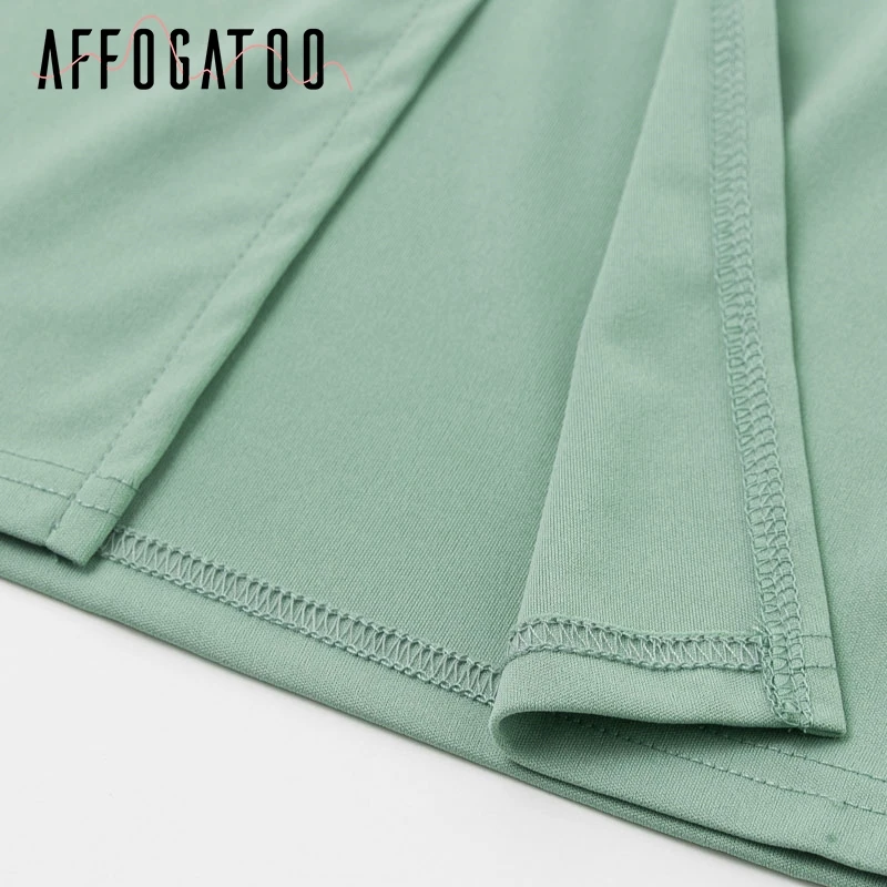 Affogatoo Sexy Elegant lace up bow tie women midi dress High waist office ladies Autumn winter bodycon female party | Женская одежда