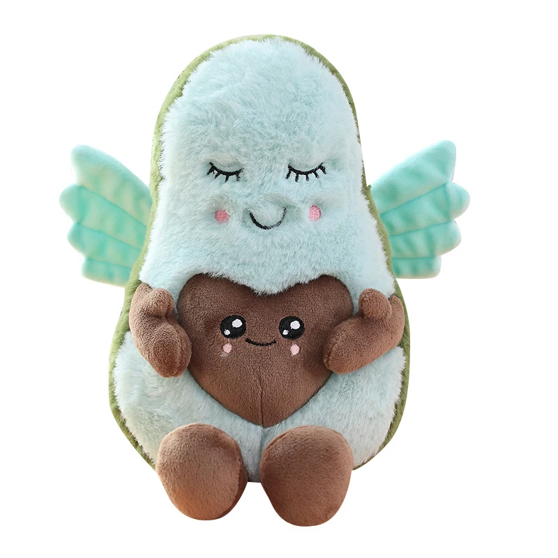 2020 New Creative Hot Valentine's Day Gifts Cute Confession Angel Wings Concave Heart Shaped Avocado Doll Plush Toy For Children | Игрушки