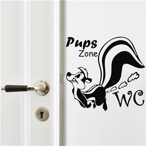 

funny Squirrel toilet pups zone WC stickers wall decorations diy adesivos de paredes home decal mual art waterproof posters