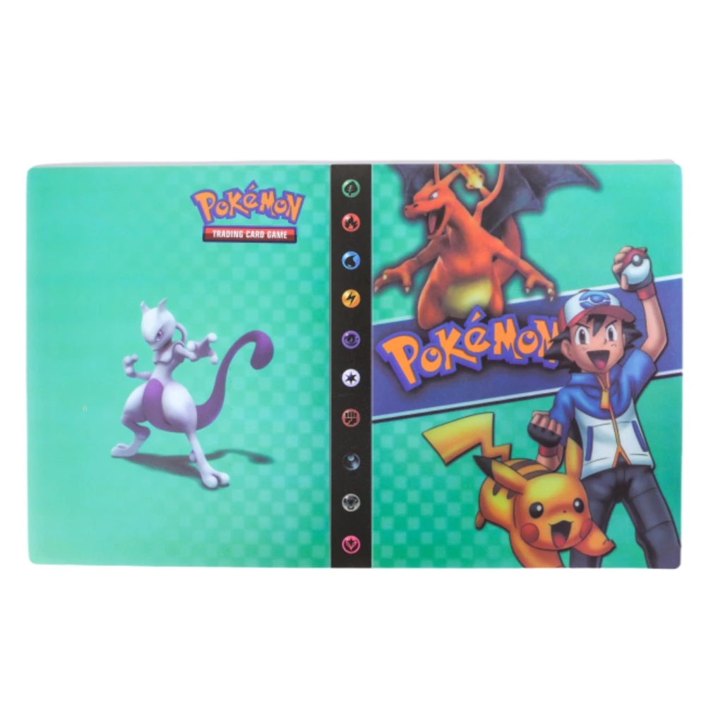 

New 240 Pcs Pokemon Album Book Cartoon Card Map Folder Game Card GX VMAX 30 Page Pocket Holder Collection Loaded List Kid Toys