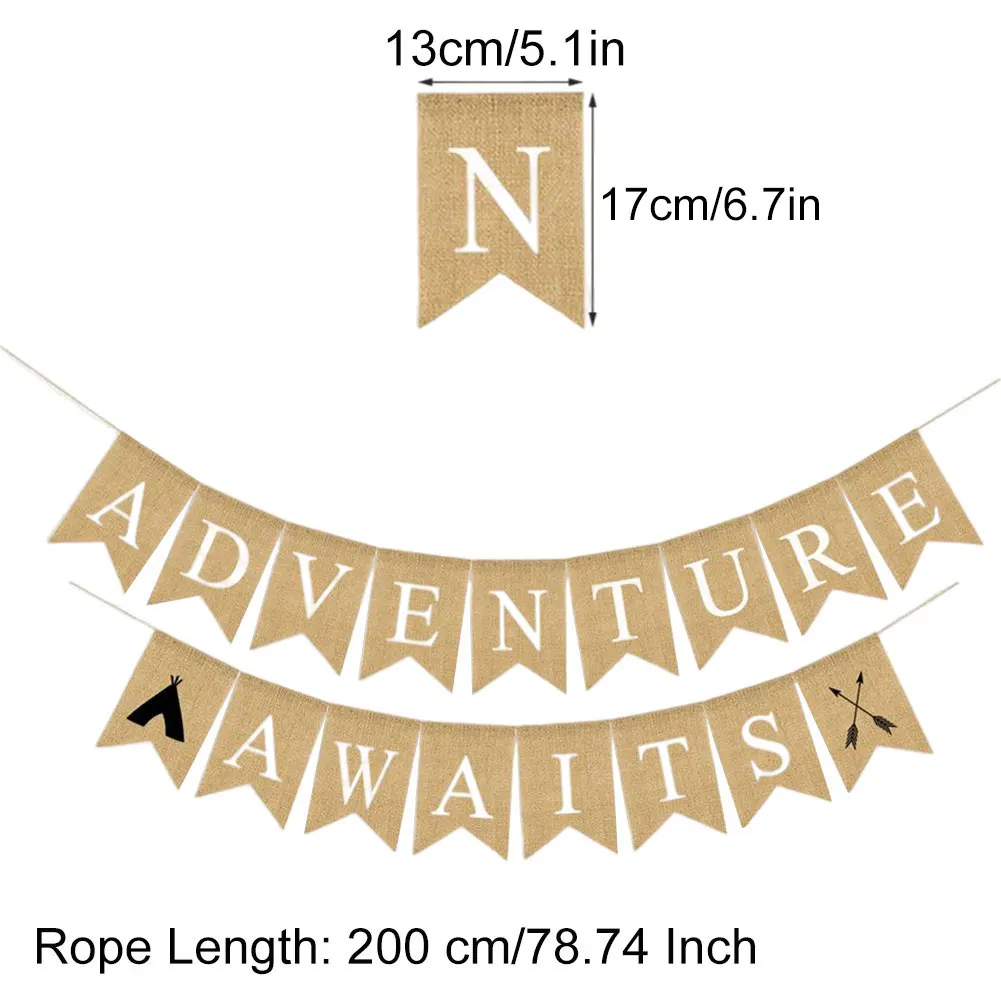 

Hanging Banner Adventure Awaits Flag Bunting Banner Vintage Birthday Party Decor Christmas Friends Party New Home Parties