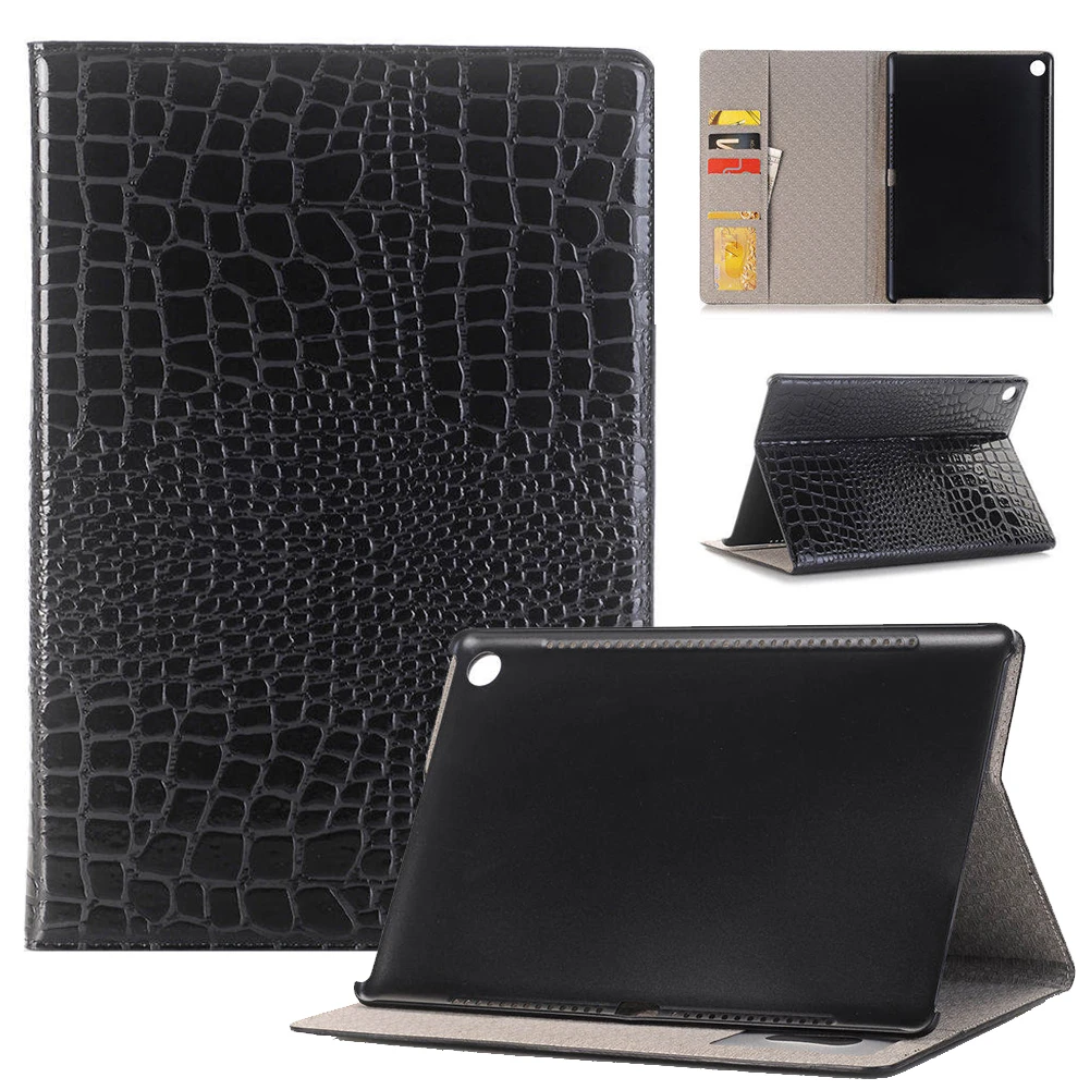 

Crocodile Pattern Leather Case for Huawei M5 10.8 inch CMR-AL09 CMR-W09 Flat Flip Stand Tablet Cover for Huawei MatePad Pro 10.8