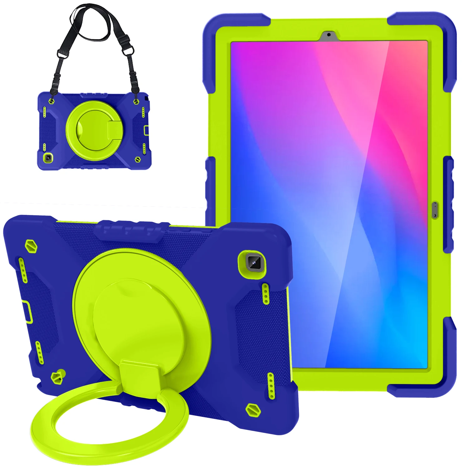 

Case For Samsung Galaxy Tab A7 Lite SM-T505 T500 T295 T290 T225 T220 Hand Held Shoulder Back Shockproof 360 Rotate Tablet Cover
