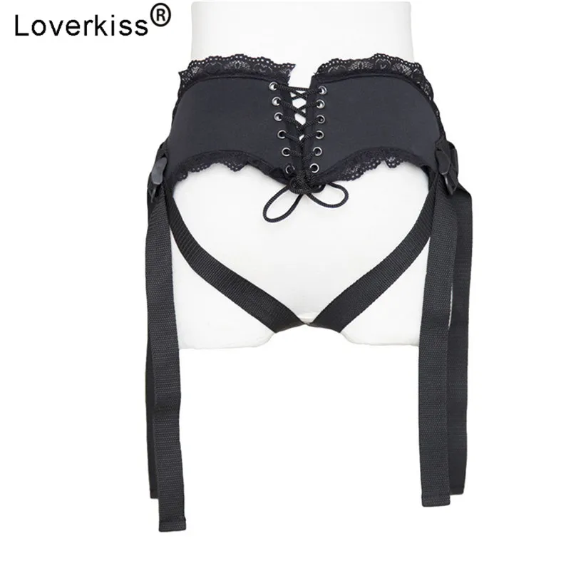 Loverkiss кружевной ремешок на фаллоимитатор бондаж страпон пенис брюки с