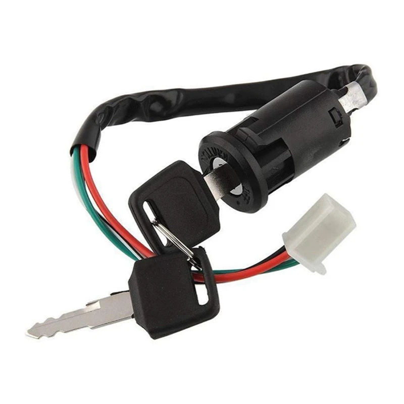 

Motorcycle 4Pin Wire Ignition Key Switch for 49cc 50cc 70cc 90cc 110cc 150cc 200cc 250cc Motorbike Ignition On/Off Device