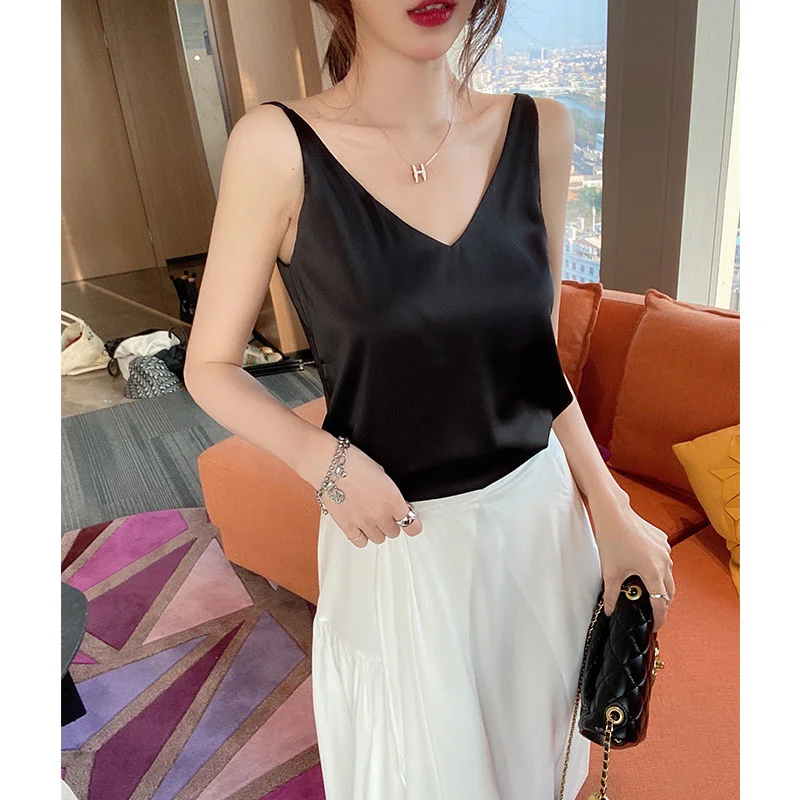 Французская шелковая кофта женский костюм с внутренним дизайном чувственный