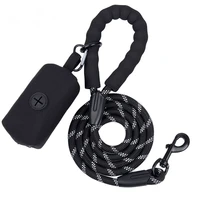 pet leash set reflective nylon traction rope outdoor portable poop bag set small and medium pet leash personalised