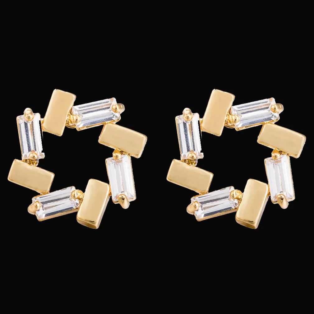 

Stylish Zircon Earrings Personality Zircon Earrings Jewelry Gift Stud Earrings For Women Girls Anniversary Gift ERZ0399-J