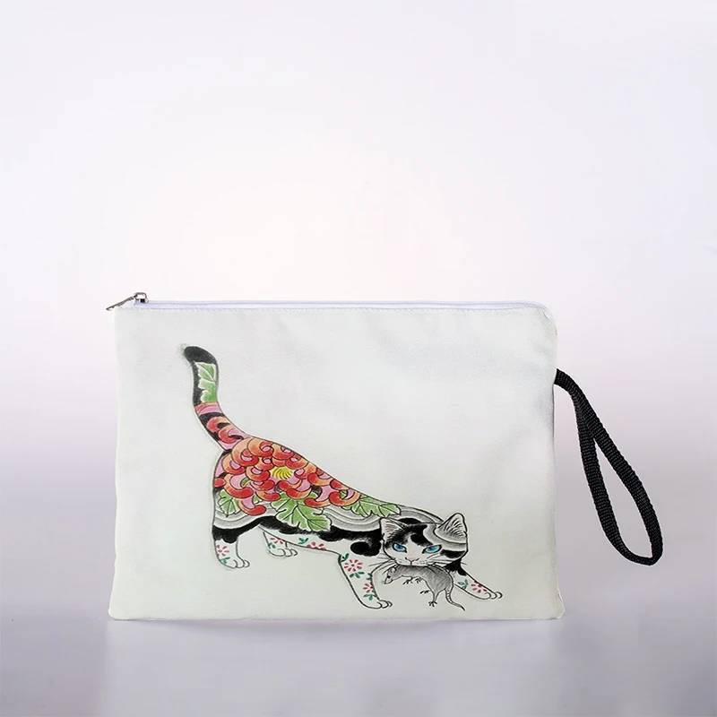 

Japanese style ukiyoe print cosmetic bag lady makeup storage bag color travel storage bag