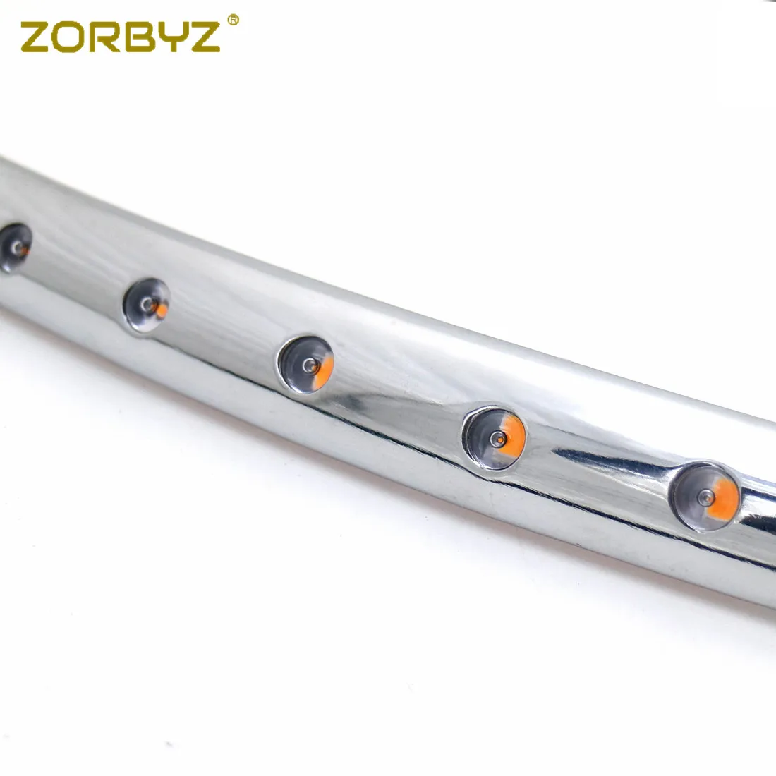 ZORBYZ светодиодный хромированный поворотник на лобовое стекло для Harley Touring Electra Glide