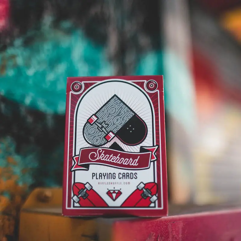

[Покер] скейтборд игральные карты США импорт красная коллекция Цветок Вырезать велосипедов номерные знаки