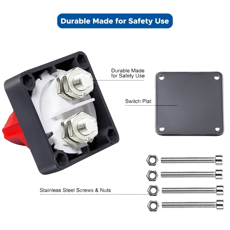 12V-48V Battery Disconnect Switch Isolator Master Power Cut Off Kill Waterproof Marine for Car RV B | Автомобили и мотоциклы
