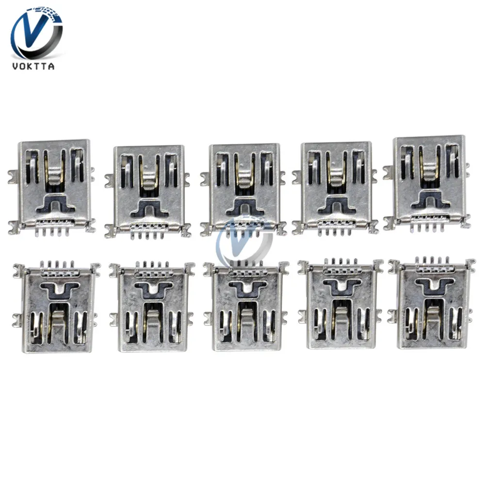 10 шт./партия Micro USB SMD 5 контактное гнездо Mini B разъем Тип штекера короткое тело