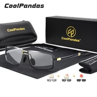 2021 square polarized sunglasses men photochromic glasses women classic chameleon driving eyewear uv400 gafas de sol hombre