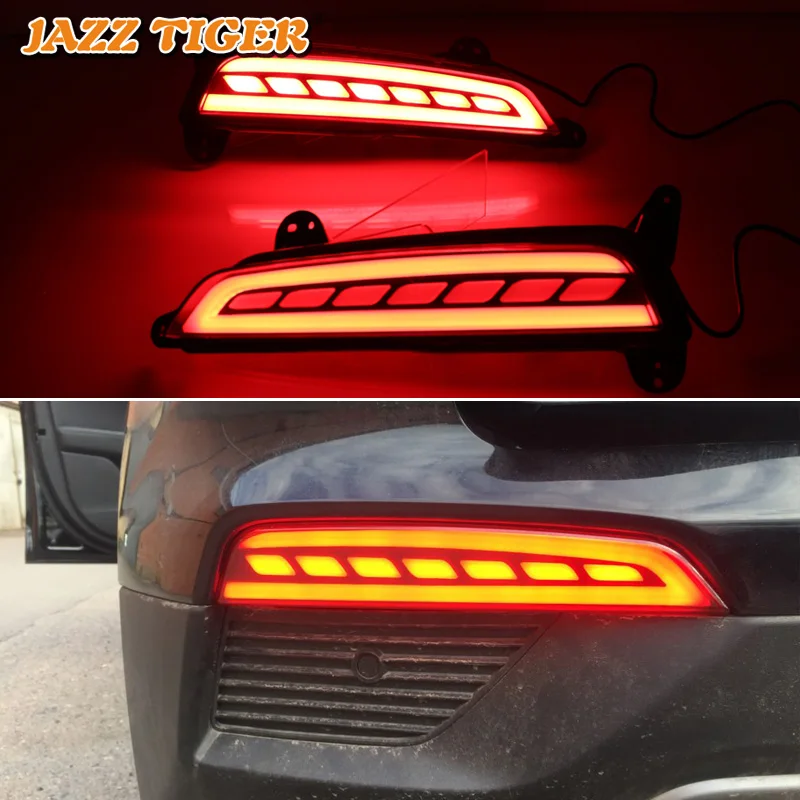 

JAZZ TIGER 2PCS Car LED Rear Fog Lamp Brake Light Turn Signal Light Bumper Decoration Lamp For Hyundai Creta 2014 - 2017 2018