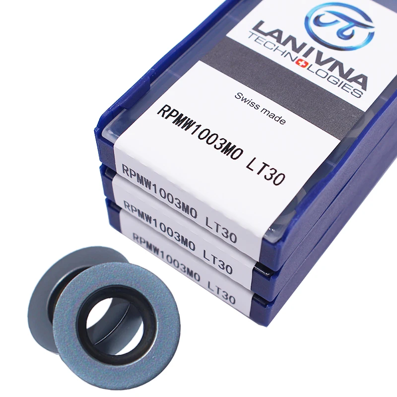 

RPMW1003MO LT30 10 шт. Твердосплавные вставки RPMW 1003MO Фрезерный станок с ЧПУ Механический токарный станок Токарный инструмент для металла Режущий ст...