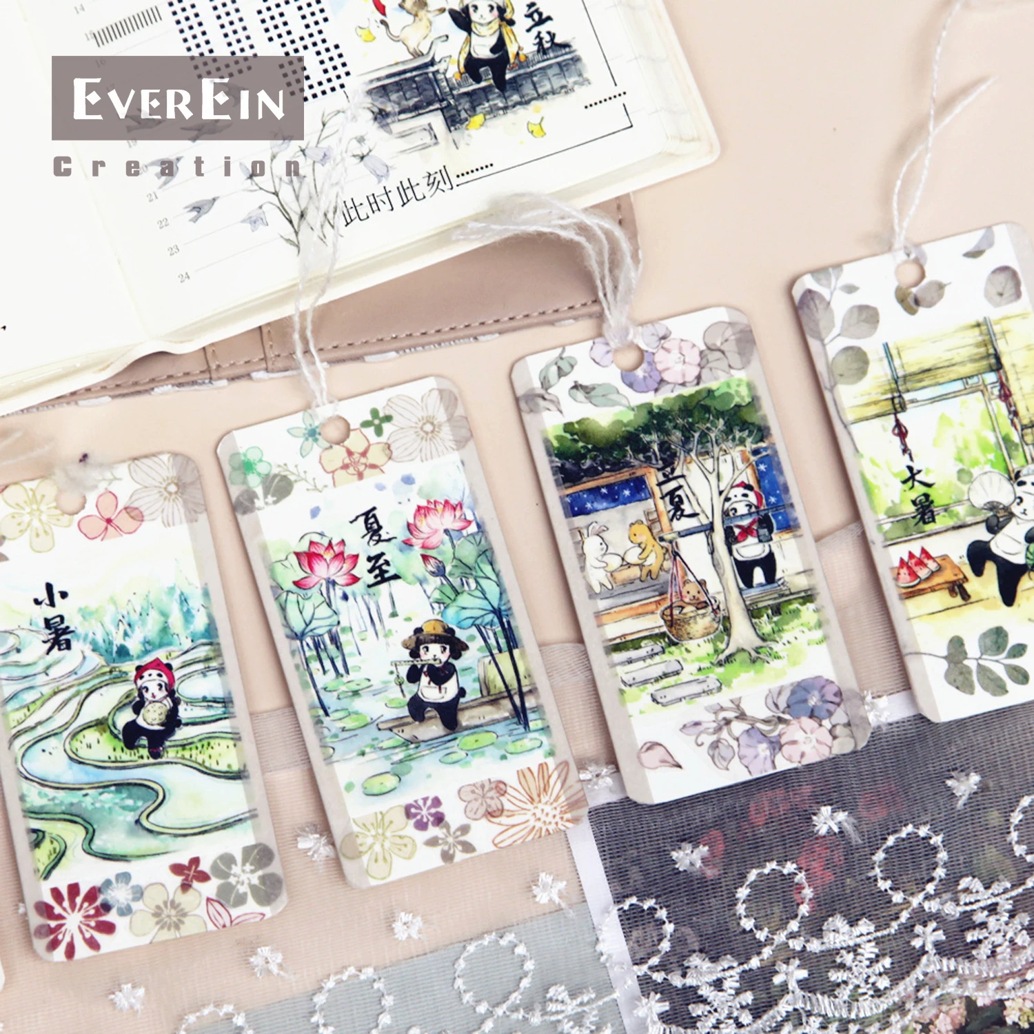 24 ленты на солнечных батареях панда Васи Скотч для ежедневника Маскировочная