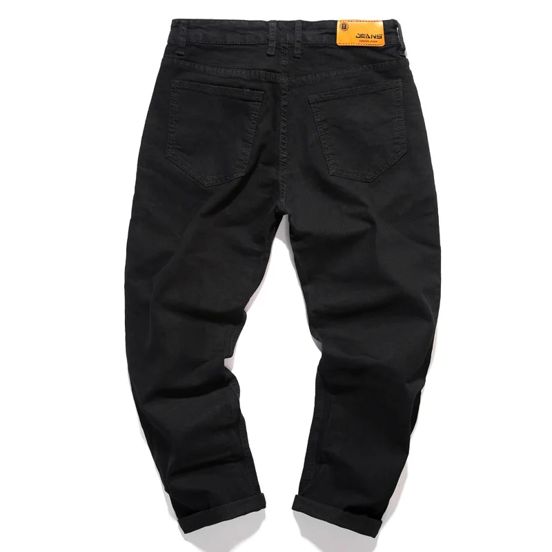 

Korean Style Fashion Men jeans Stretch Black Color Random pencil Broek Elastic Straight Broeken Streetwear Skinny jeans Men