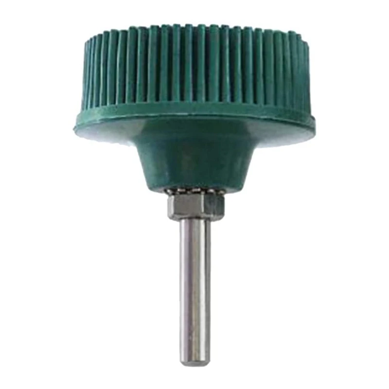 

2PCS 50Mm Drill Bristle Brush Disc Rubber Polishing Deburring Brush Wheels Green & Yellow