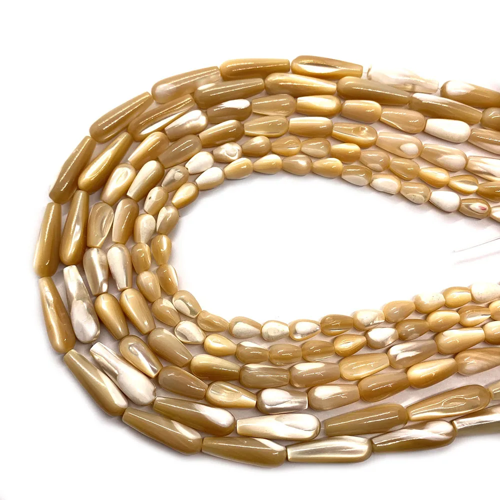 

Water Drop Shape Natural Sea Shell Beads Mother-of-pearl Loose Beads for DIY Ladies Jewelry Necklace Bracelet Earring Length