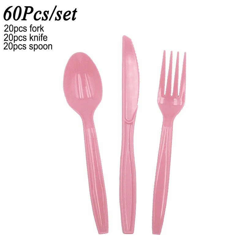 60pcs pink tableware 61 шт./компл. детская душевая посуда наборы бумажные тарелки стаканчики день рождения девочка мальчик украшение душевой кабины сувениры пол раскрывает - Цвет: 60pcs pink tableware