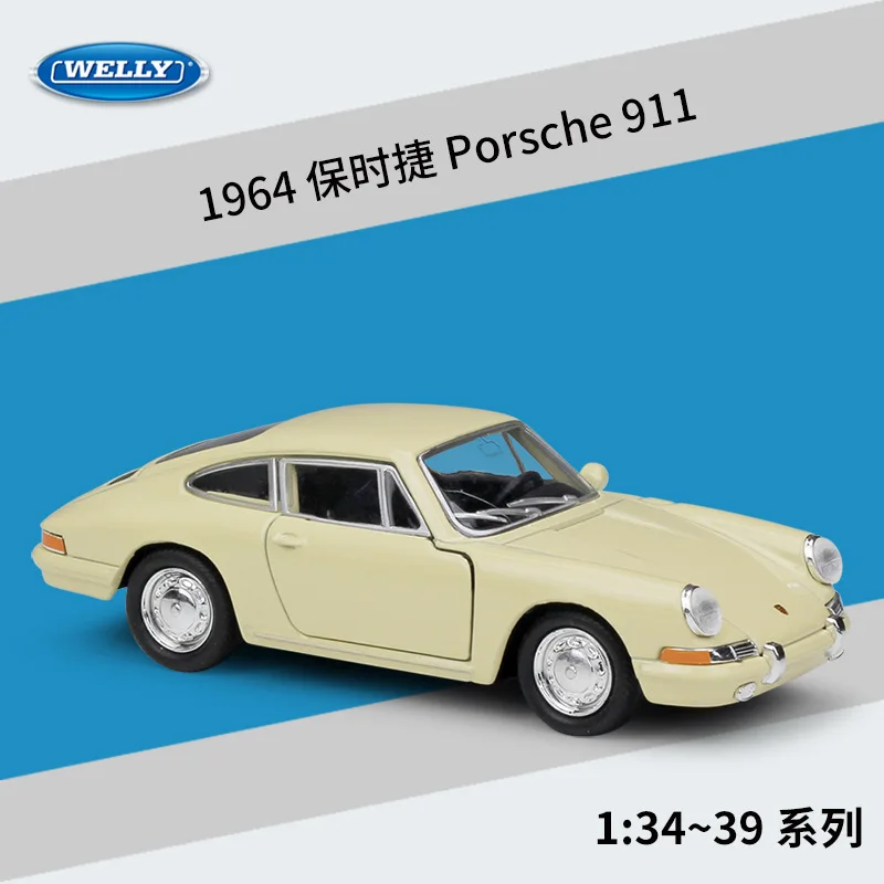 Модель автомобиля Welly 1:36 Игрушечная модель для Porsche 911 1964 игрушечного из сплава с