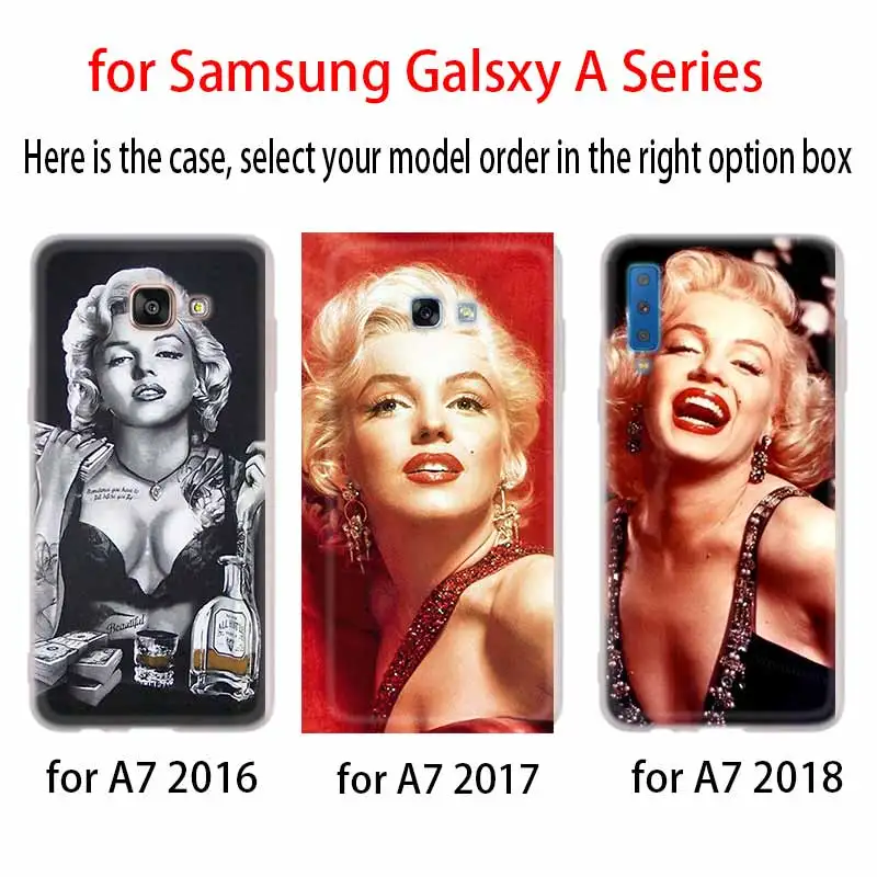 Сексуальный Мэрилин Монро чехол для Samsung A10 A10S A11 A20 A20S A20E A30 A30S A40 A40S A50 A60 A70 A70S A80 A90 A21