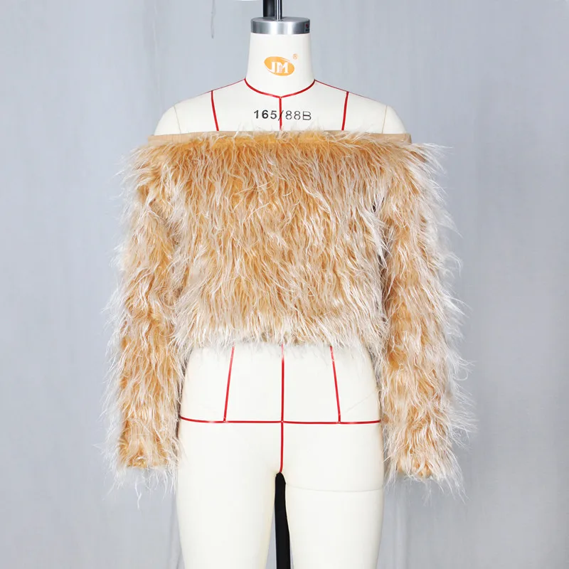 Сезон осень-зима Свитер с воротником-лодочкой из шерсти и меха Модные свитера