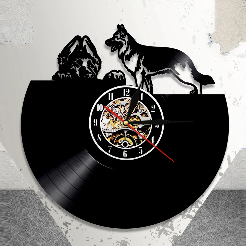 Собак современные виниловые настенные часы в виде мопса ПЭТ с животными разных