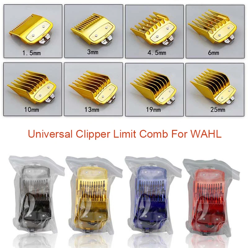 

8Pcs Universal Hair Clipper 1.5/3/4.5/6/10/13/19/25mm Limit Combs Electric Clipper Positioning Comb Replacement Tools For WAHL