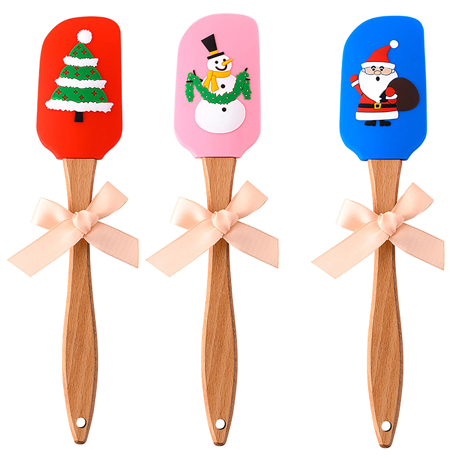 Creative Spatula Silicone Long Handle Scraper Baking tool scraper Christmas Decoration DIY Red Tools Kitchen | Дом и сад