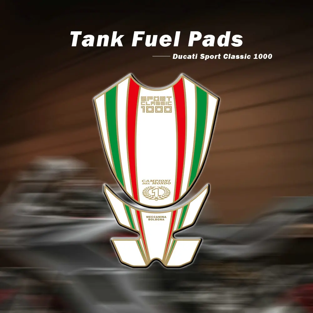 

High quality Motorcycle Stickers Fuel Tank Sticker Fishbone Protective Decals 3D Tank Pad For Ducati Sport Classic 1000