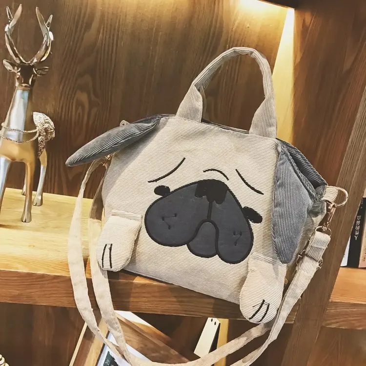 Сумка мессенджер в форме Шарпей с короткими ручками и животными|bolsos de mujer|messenger