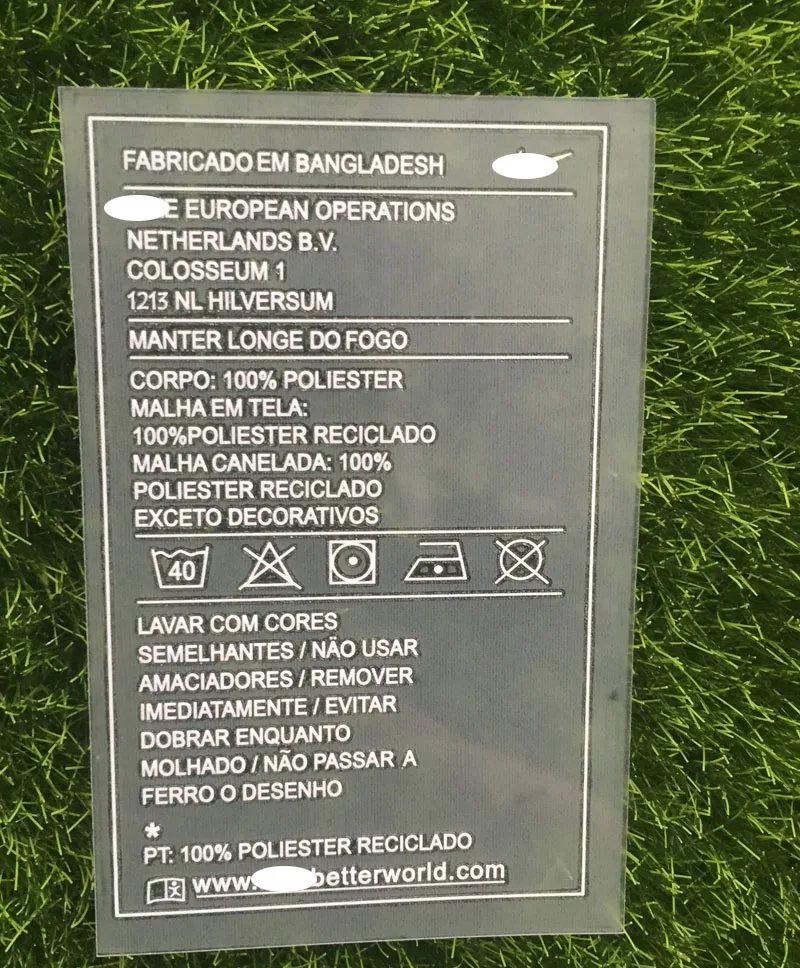 Португальский языковой интерфейс изношенный плеер этикетка для стирки