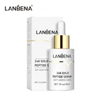 LANNENA 24k Золотая Пептидная Сыворотка против старения, яркий питательный крем для лица, увлажняющий, минимизирует мелкие морщинки, уход за кожей 30 мл