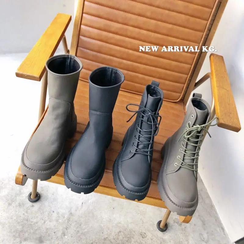 Кожаные сапоги для верховой езды Новинка осени 2021 Корейская версия матовых сапог