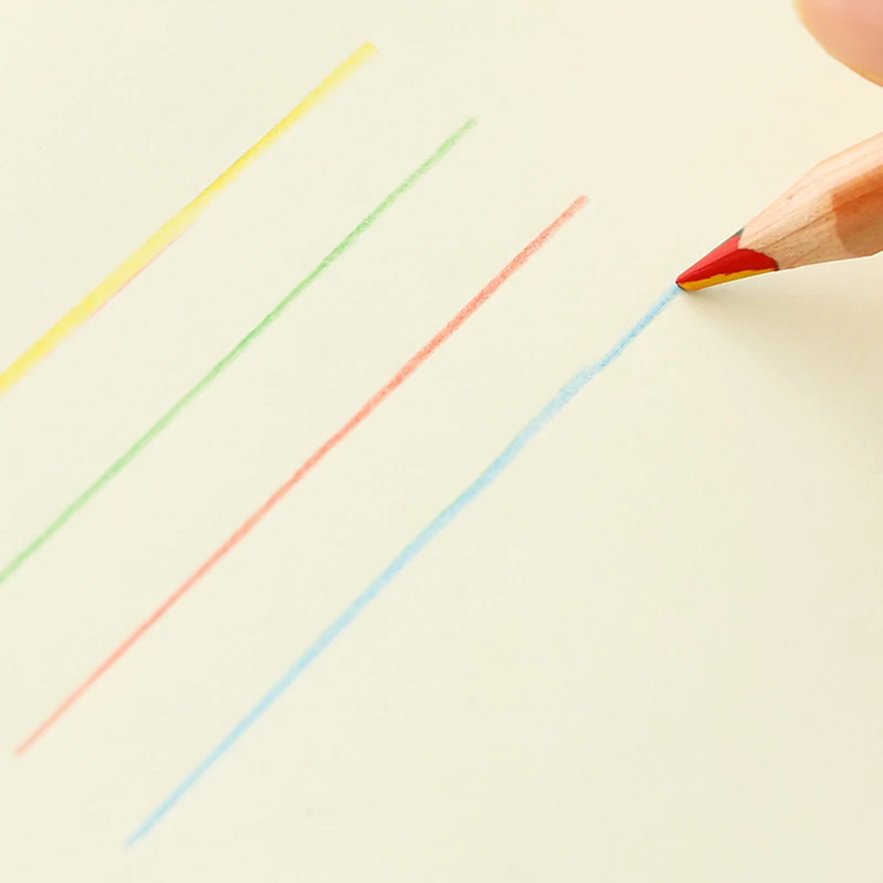 7Pcs Rainbow Jumbo Multicolor Pencil Natural Wood Pens Set Art Drawing Graffiti | Канцтовары для офиса и дома