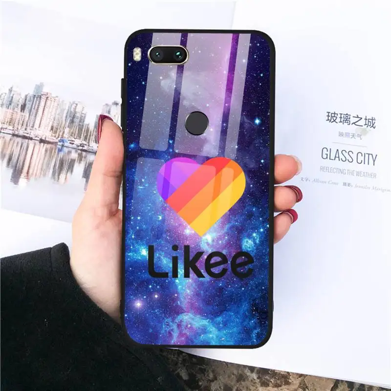 

Cat Rabbit Likee Phone Case Tempered glass For xiaomi 6 8 lite se MIX2 2S Redmi 4X 5 6 6a note 4 5 6 7