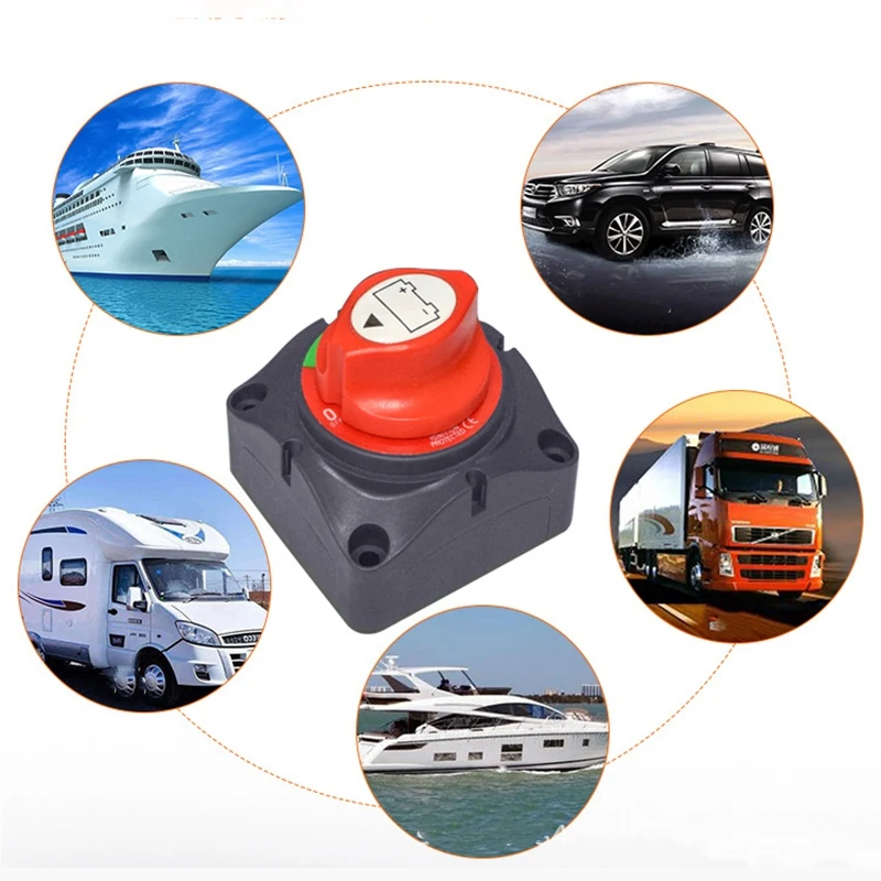 

12V/24V Car Marine Battery Switch Battery Disconnect Isolator 2-Position Switch for Truck Yacht RV 1000A Power Protection