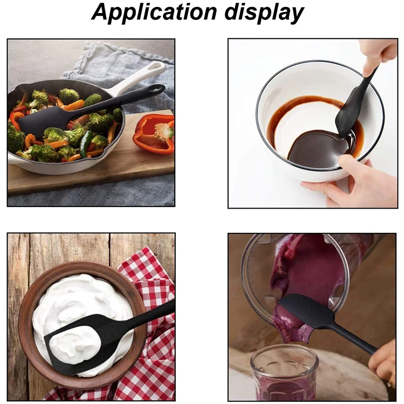 Антипригарный силиконовый шпатель термостойкий скребок для выпечки готовки и