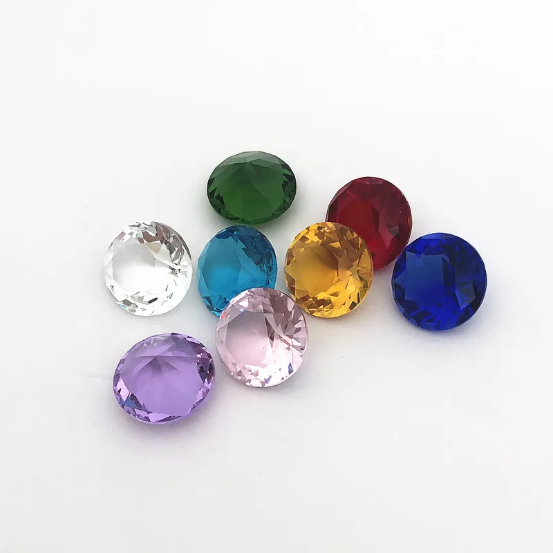 

20MM 8pcs Dimeter Crystal Diamond Rainbow Glass Beads Feng Shui Sphere Crystals Decorative Craft Gift Wedding Home Vase Decor