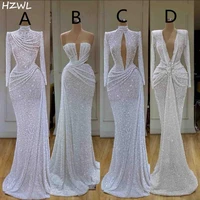 2020 4 style shiny sequined mermaid prom dresses for women sexy elegant glitter long formal evening gown robes de soir%c3%a9e