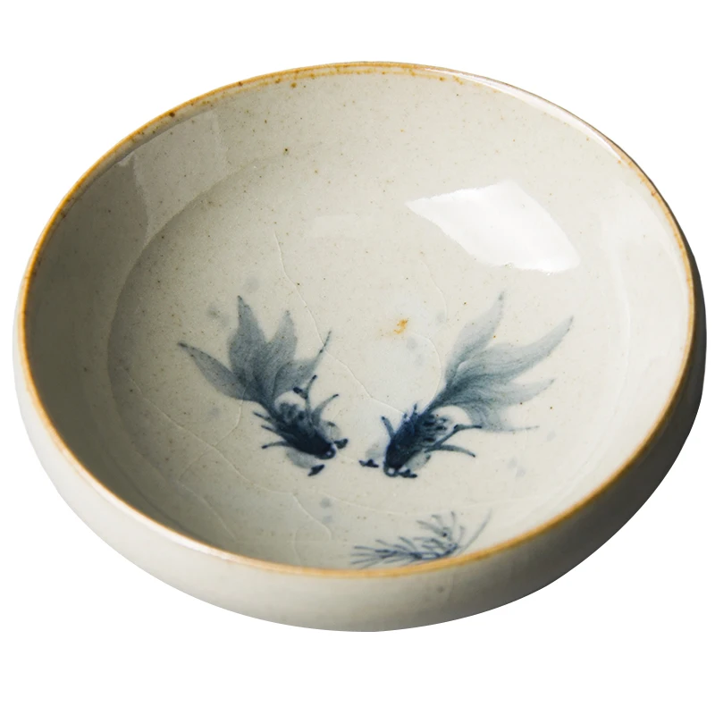 

cups retro jingdezhen blue and white sample tea cup coarse pottery lamps of pu 'er tea cup kung fu tea masters cup
