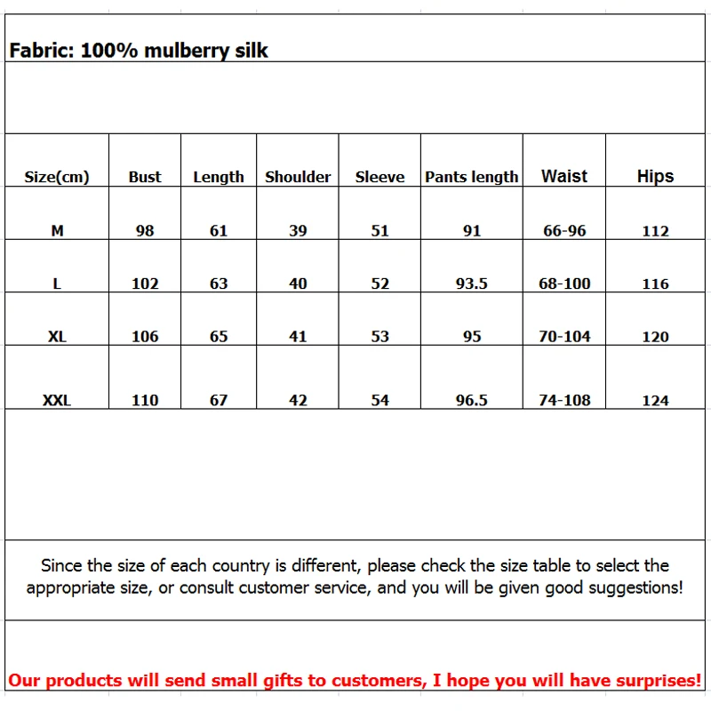 

Women's Silk Pajamas Two-Piece 100% Pure Silk Long Sleeve Printing Tracksuit Spring and Autumn