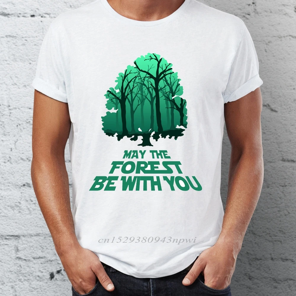 Для мужчин футболка в стиле человек может лес быть с вами сохранить Землю