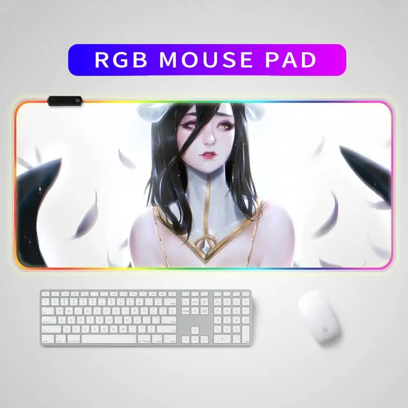 

Large Anime Girl Speed Mice Rubber Mousepad RGB Mouse Pad Computer Gamer Mousepad Large Game Rubber No-slip Mouse Mat