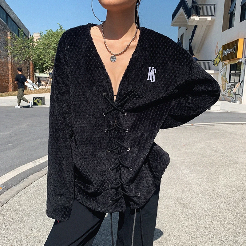 

Kywommnz Women Fashion Coat, Loose, Single-breasted, Fleece, Cardigan, Female, Coat, Streetwear, Spring Autumn 2021, E585