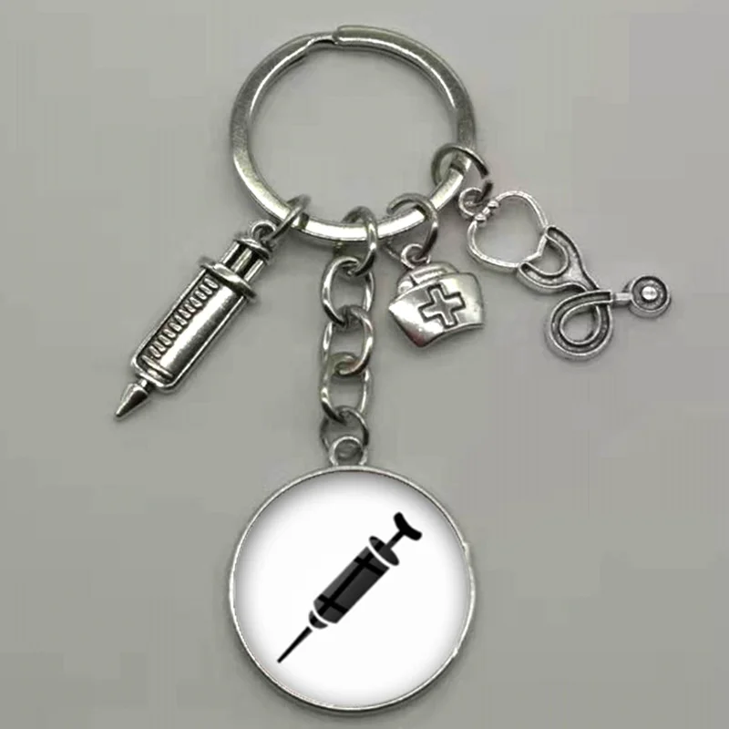 Новинка модный докторский медсестринский стеклянный стетоскоп брелок из сплава