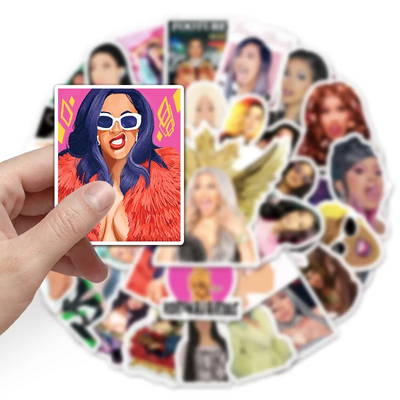 50 шт. Поп мультфильм американский реперские кепки наклейки Звезда Певица