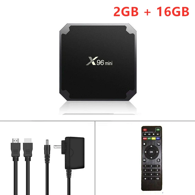 2GB 16GB X96 Мини ТВ коробка Android 7,1 2 Гб 16 Гб Amlogic S905W четырехъядерный X96 мини роутер Android S905W 4K 2.4GH wifi 1 ГБ 8 ГБ X 96 мини - Цвет: 2GB 16GB